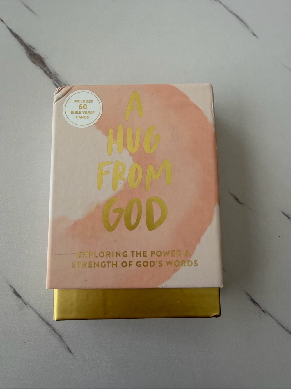 A Hug From God Inspirational Verse Cards - Pink & Gold